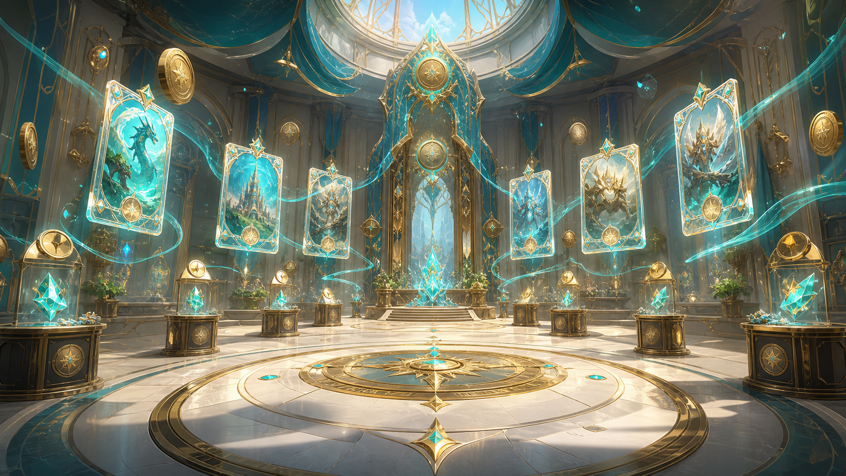 MAGI NFT vault with floating collectible cards