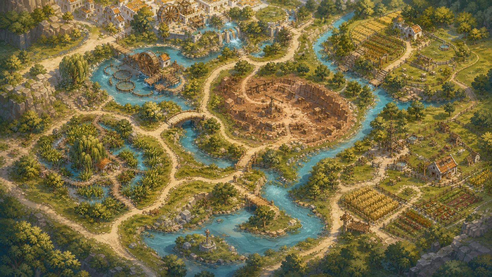 Waterworks route background for Fresh Water