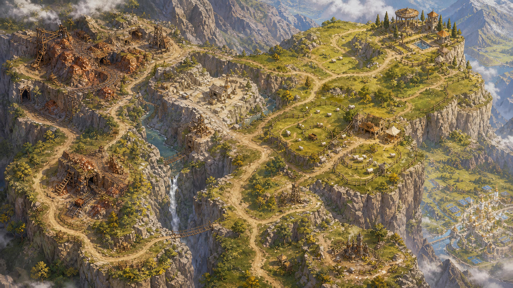 Illustrated outskirts map of Ridgegate