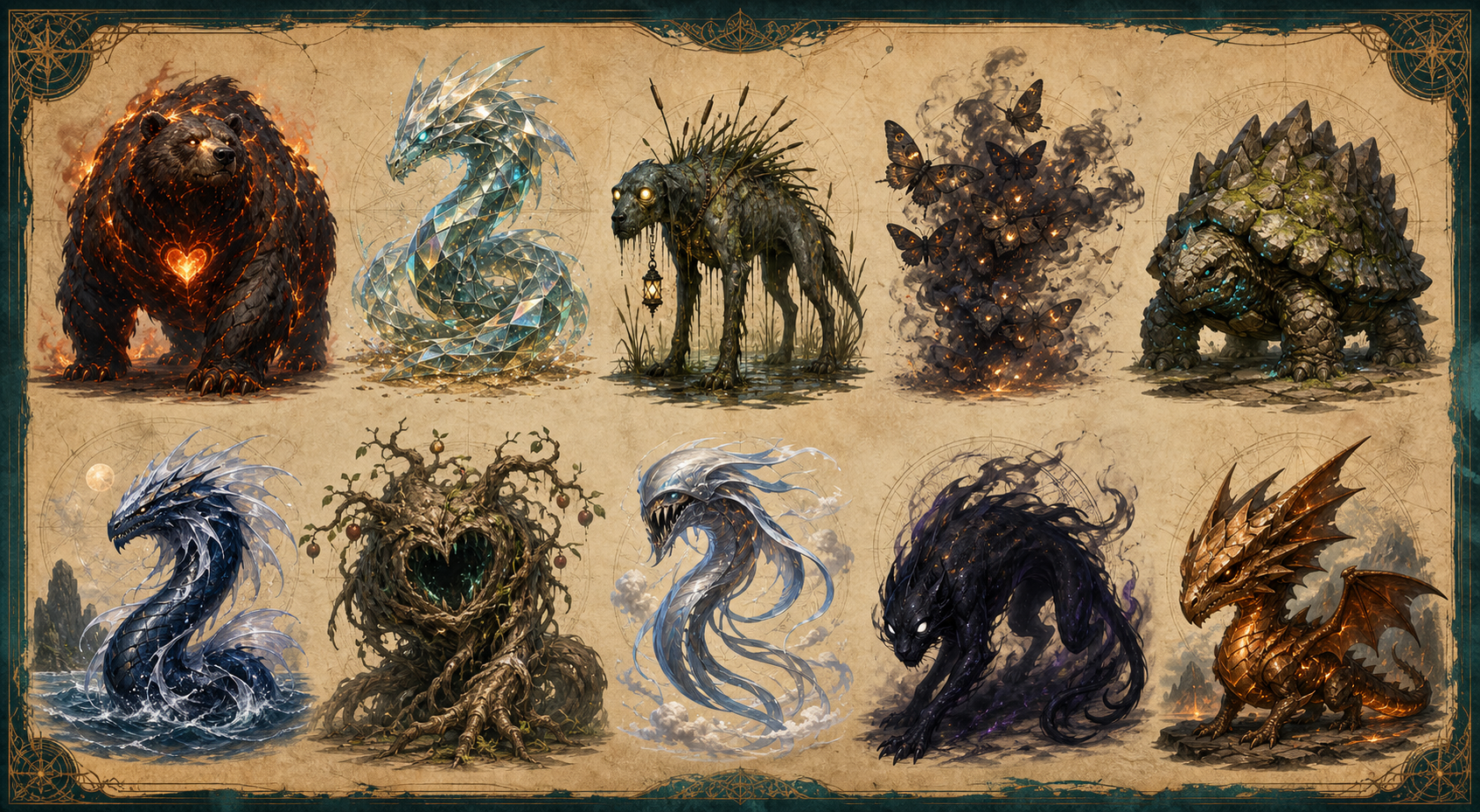 Illustrated monster field guide